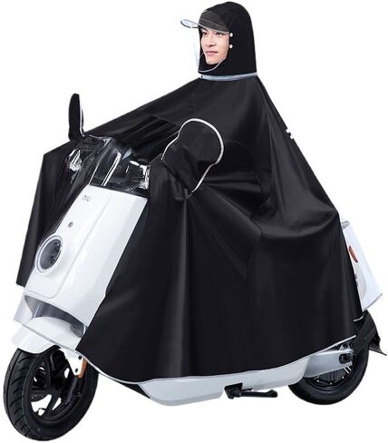 Rain Poncho，Rain Cape Adult Waterproof， Hooded Cycling Raincoat Poncho | Unisex Windproof Rain Cape for Bike, Ebike, Motorcycle, and Mobility Scooter(Gray) in Saudi Arabia
