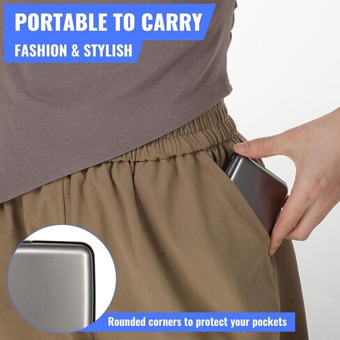 12 Pcs RFID Blocking Credit Cards Holder Mini Slim Aluminum Wallet Metal Business Card Case Credit Wallet Protector ID Hard Case for Women Men, Multicolor in Kuwait