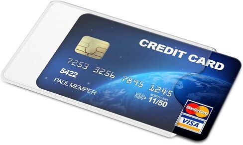 10 قطع من أكمام بطاقات الائتمان من kwmobile - حاملات شفافة لبطاقات الهوية in Kuwait