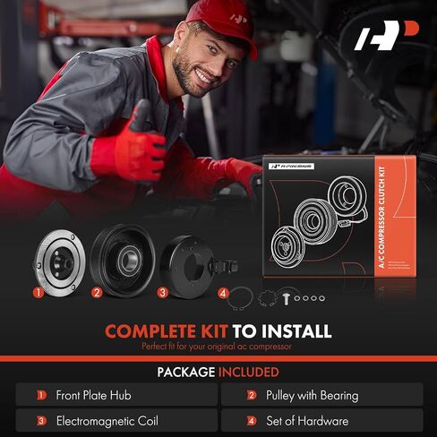 طقم قابض ضاغط مكيف الهواء A-Premium متوافق مع Ram 1500 2013 3.6L & Jeep JK Series Wrangler 2012-2017، Wrangler JK 2018 in Kuwait