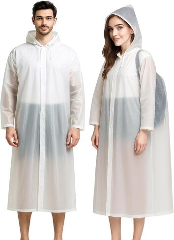 2 Pack Rain Coat, Rain Coats for Women, Ponchos Adult, Rain Poncho, Raincoat, Clear Rain Jacket for Camping, Hiking in Saudi Arabia