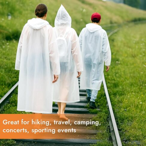 2 Pack Rain Coat, Rain Coats for Women, Ponchos Adult, Rain Poncho, Raincoat, Clear Rain Jacket for Camping, Hiking in Saudi Arabia