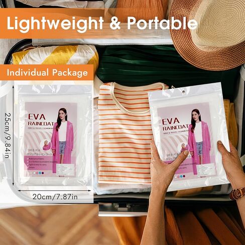 2 Pack Rain Coat, Rain Coats for Women, Ponchos Adult, Rain Poncho, Raincoat, Clear Rain Jacket for Camping, Hiking in Saudi Arabia