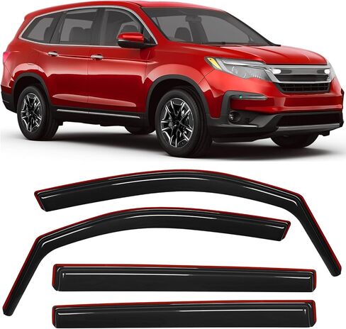 Nilight Window Rain Guards Smoke Tint, Car Window Shade for Rain/Snow, Reduce Wind Noise, Car Wash Safe in Saudi Arabia