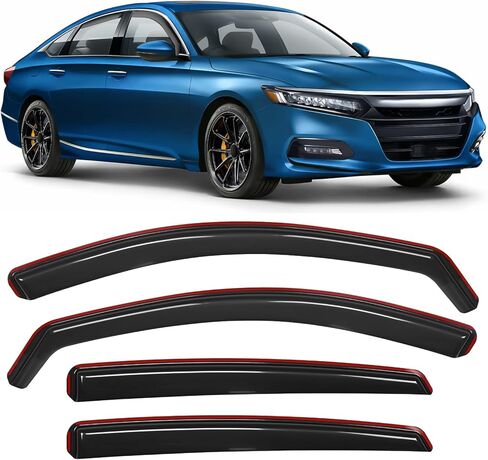 Nilight Window Rain Guards Smoke Tint, Car Window Shade for Rain/Snow, Reduce Wind Noise, Car Wash Safe in Saudi Arabia