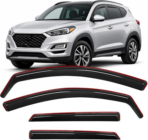 Nilight Window Rain Guards Smoke Tint, Car Window Shade for Rain/Snow, Reduce Wind Noise, Car Wash Safe in Saudi Arabia