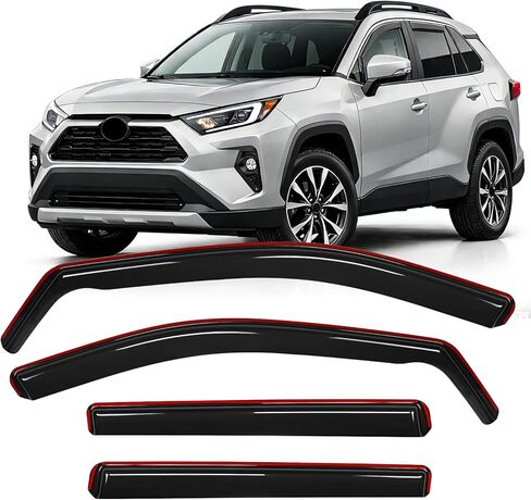 Nilight Window Rain Guards Smoke Tint, Car Window Shade for Rain/Snow, Reduce Wind Noise, Car Wash Safe in Saudi Arabia