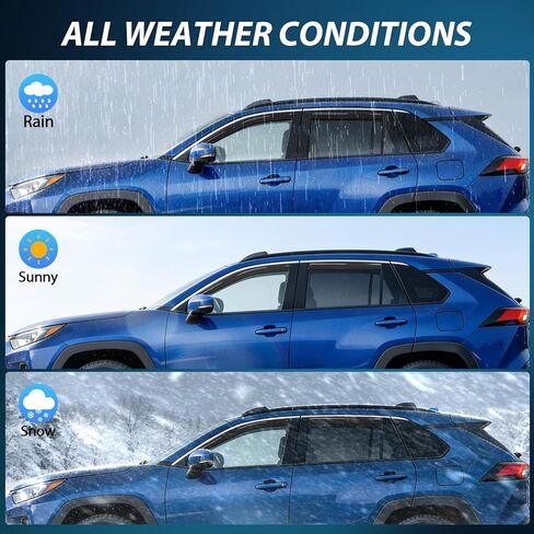 Nilight Window Rain Guards Smoke Tint, Car Window Shade for Rain/Snow, Reduce Wind Noise, Car Wash Safe in Saudi Arabia