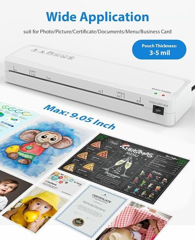 Laminator Machine, Sweleke A3 Laminating Machine with 5 Laminating Sheets, 11x 17 Thermal Lamination Machine for Home, 13 Inch Laminator Machine Hot and Cold for School Office Use in Saudi Arabia