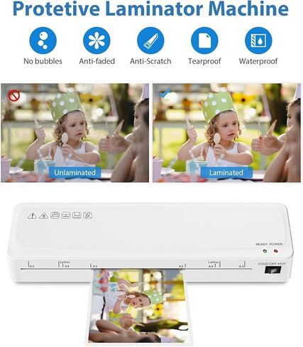 Laminator Machine, Sweleke A3 Laminating Machine with 5 Laminating Sheets, 11x 17 Thermal Lamination Machine for Home, 13 Inch Laminator Machine Hot and Cold for School Office Use in Saudi Arabia