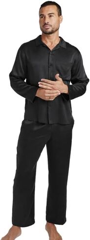 Lunya Men's Washable Silk Pajamas for Men - Men's Sleepwear - Multiple Color Options - Size S-XXL in Kuwait