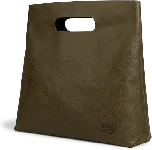 Hide & Drink, Minimalist Handbag Handmade from Full Grain Leather and Sheepskin in Saudi Arabia