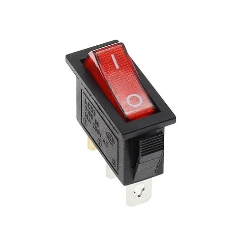 KCD3 مفتاح هزاز SPST ON/Off 2 موضع مع ضوء LED، 15A 220V 125VAC، نحاسي، أسود وأحمر in Kuwait