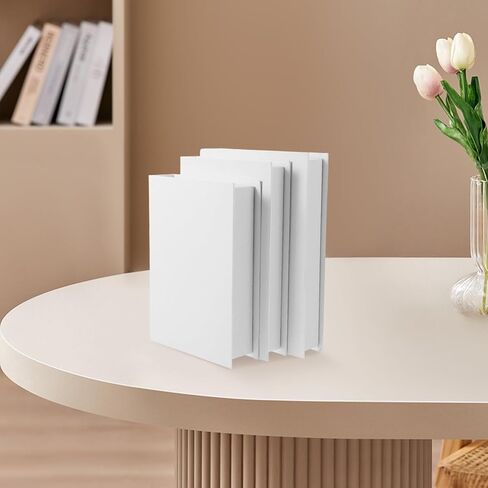 3 قطع من VOSAREA بغلاف صلب أبيض كتب فارغة مزخرفة كتب صناعية نموذج كتب بيضاء وهمية لديكور رف الكتب وكتب طاولة القهوة وديكور طاولة الدخول in Saudi Arabia