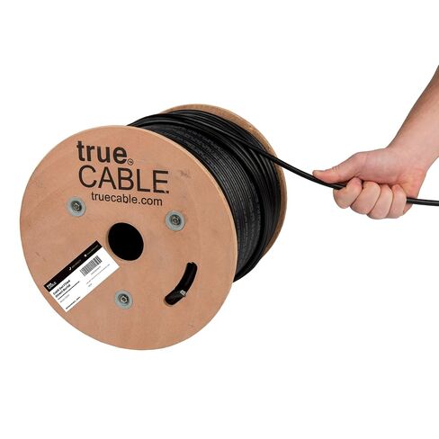 TrueCABLE Cat6 Direct Burial، جل مملوء، 1000 قدم، بني، مقاوم للماء، CMX، 23AWG نحاس عاري صلب، 550 ميجا هرتز، PoE++ (4PPoE)، مدرج في قائمة ETL، UTP غير محمي، كابل إيثرنت مجمع in Kuwait