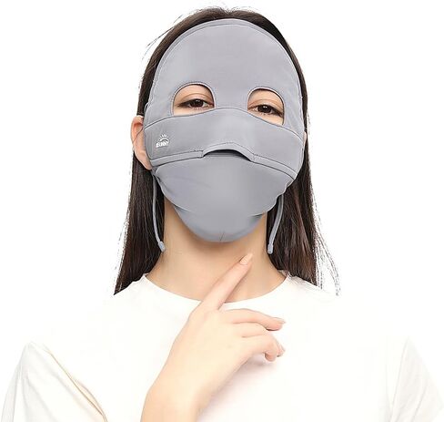 قناع الوجه الكامل للنساء بالأشعة فوق البنفسجية بعامل حماية من الأشعة فوق البنفسجية 50+ غطاء وجه صيفي قابل للتنفس واقي من الشمس واقي رقبة رياضي SLF5M038T in Saudi Arabia