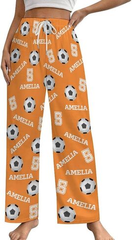 Custom Sports Pajama Pants with Name and Number, Customize Team Gift in Kuwait