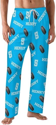 Custom Sports Pajama Pants with Name and Number, Customize Team Gift in Kuwait