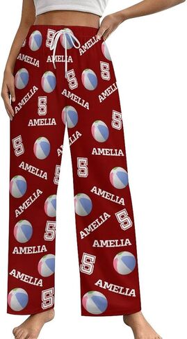 Custom Sports Pajama Pants with Name and Number, Customize Team Gift in Kuwait
