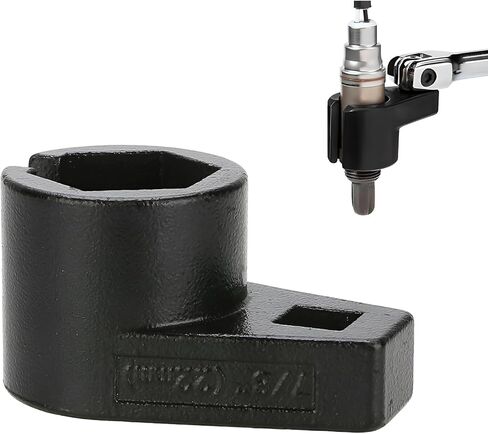 Offset Oxygen Sensor Socket, 3/8-Inch Drive by 7/8-Inch (22mm) Oxygen Sensor Wrench with Wire Gate, 6-Point Vehicle O2 Sensor Removal Tool Preventing Damage to Wires in Saudi Arabia