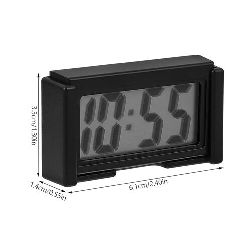 Car Dashboard Digital Clock Mini Auto Dashboard Clock for Vehicle Interior with LCD Display and Adhesive Compact Car Accessory and Trucks in Saudi Arabia