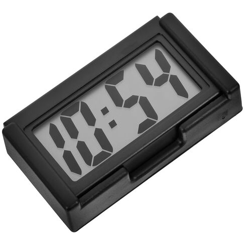 Car Dashboard Digital Clock Mini Auto Clock Black 1pcs Compact Vehicle Interior Display for Cars and Trucks in Saudi Arabia