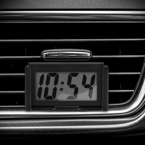 Car Dashboard Digital Clock Mini Auto Clock Black 1pcs Compact Vehicle Interior Display for Cars and Trucks in Saudi Arabia