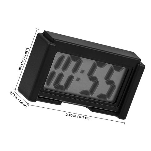 Luxshiny Mini Electronic Vehicle Dashboard Clock Small Auto Dash Clock with Black Housing Compact Design for Vehicle Interior Use in Saudi Arabia