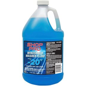 SHOP PRO Windshield Washer Fluid, 1 U.S. Gallon, Protects to -20°F, Removes Dirt and Grime (2) in Saudi Arabia