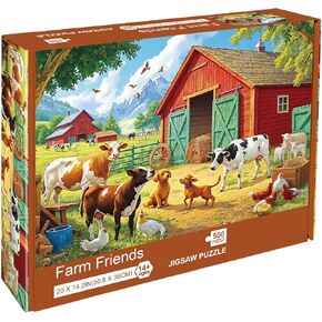 Sutinban Fall Turkey Farm 500 قطعة لغز للبالغين ، وألغام بانوراما ملونة 500 قطعة ، يوم عيد الشكر هدايا رائعة للألغاز للبالغين والعائلة والأصدقاء in Kuwait