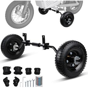 Dirt Bike Training Wheels Fully Adjustable 49cc 50cc Universal for Razor MX125 MX350 MX400 PW50 TTR50 CRF50 XR50 Z50 Z50R Kids DirtBike with Protective Gear Secure Stable Heavy Build in Saudi Arabia