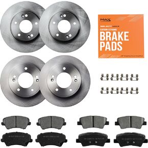 MAX Advanced Brakes - Brake Kit For 2011-2016 Hyundai Elantra, 2014-2018 Kia Forte| Carbon Ceramic Brake and Rotor Kit Front and Rear| OE Replacement Brake Rotors in Kuwait