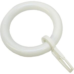 Curtain Rings with Flh, Plastic, for Diameter 28 mm, White in Saudi Arabia