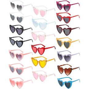 12 Pack Heart Shaped Cat Eye Sunglasses Bulk for Women Heart Sunglasses for Bachelorette Party in Kuwait