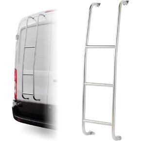 Areyourshop 093TS Stainless Steel 3-Step Van Ladder Rear Step Ladder for Ford Transit Low Roof Vans 2014 2015 2016 2017 2018 2019 2020 2021 2022 2023 2024 2025 in Saudi Arabia