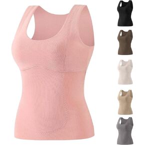 Shapewear Camisoles with Built in Bra Tummy Control Tank Tops Cami Shaper Fleece Camisole Padded Thermal Base Layer in Saudi Arabia