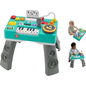 لعبة Fisher-Price Baby & Toddler Toy Toy Laugh وتعلم النشاط الموسيقي لمطاولة DJ للعب التعليمي ، Pink Infants تتراوح أعمارهم بين 6 أشهر in Kuwait