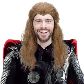 PARTYZONE Long Straight Cosplay Wig-Man for Party Game Anime Role Play Wigs Halloween Costume Silver Gray Hair in Kuwait