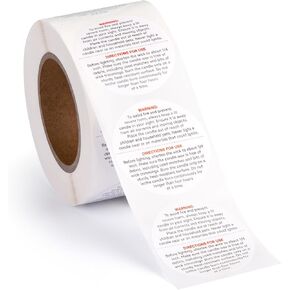500pcs Candle Warning Labels, 1.5 Inch Jar Stickers, Safety Stickers for DIY Candle Making in Kuwait