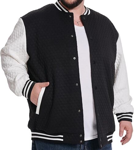 Big and Tall Varsity Jacket Men's Lightweight Letterman Style Baseball Waffle Causal College Bomber Jacket in Saudi Arabia