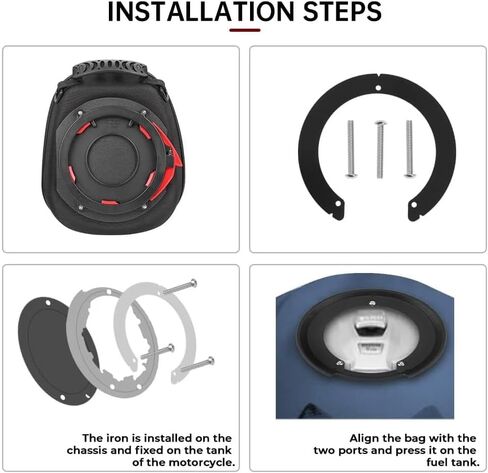 ل ER-6N ER6N 2009-2016 خزان للدراجة النارية أكياس حقيبة تخزين الأمتعة الإفراج السريع على ظهره in Kuwait