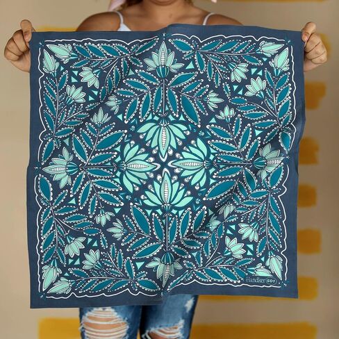 باندانا 22 × 22 باندانا قطن فاخر للنساء والرجال (كارلي) in Kuwait