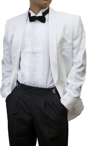 بنطال سهرة أسود قابل للتعديل للرجال مع شريط من الساتان in Kuwait