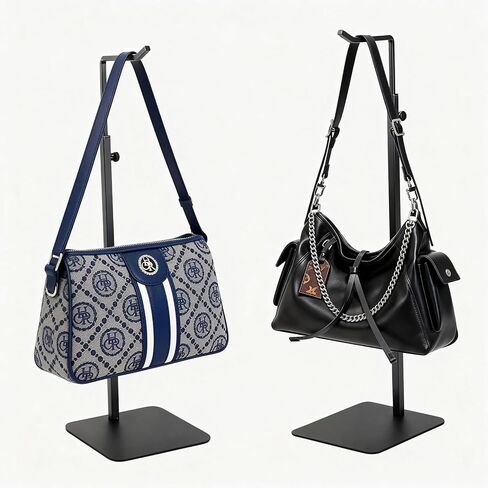 حامل محفظة، حامل عرض محفظة قابل للتعديل، حامل عرض حقيبة يد سوداء، رف تعليق للحقائب، مناسب لأجهزة الكمبيوتر المكتبية وخزائن الملابس وحامل المتاجر التجارية in Kuwait