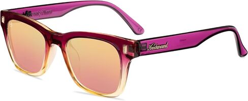 Knockaround Seventy Nines Unisex Sunglasses With UV400 Protection, With Glossy Black Frames/Light Blue Reflective Lenses in Kuwait