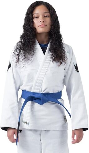 سترة KINGZ Nano 3.0 النسائية Jiu Jitsu Gi - IBJJF 2024 Legal، سترة منسوجة باللؤلؤ وبنطال Ripstop بوزن 8 أونصة in Kuwait
