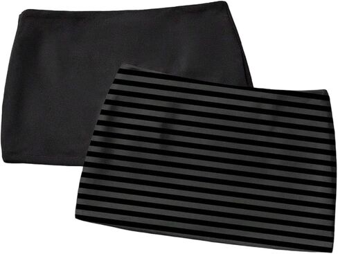 WDIRARA Women's 2 Pack Bodycon Mini Skirt Striped Low Rise Skirts with Inner Shorts in Saudi Arabia