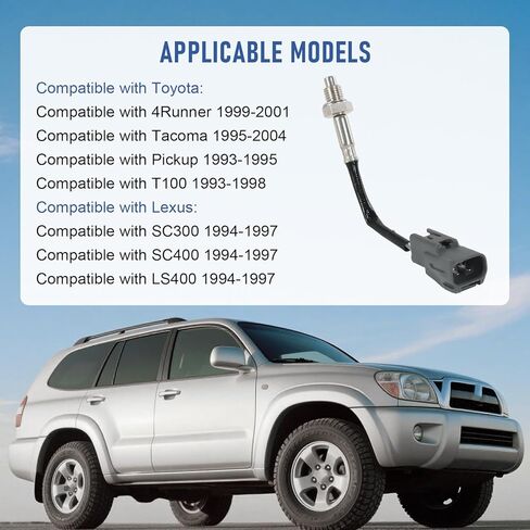 EGR Valve Temperature Sensor Compatible with Toyota 4Runner 1999-2001, Tacoma 1995-2004, Pickup 1993-1995, T100 1993-1998 Compatible with Lexus SC300 SC400 LS400 1994-1997 Replace#8941234010 in Saudi Arabia