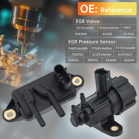 EGR Pressure Feedback Sensor DPFE15 & EGR Vacuum Solenoid Valve Sensor Kit Compatible with Ford F-150 E-150,E-250,Explorer,Ranger,Escape,Mustang,Lincoln Town Car,Mercury Cougar,F77Z9J460AB in Saudi Arabia