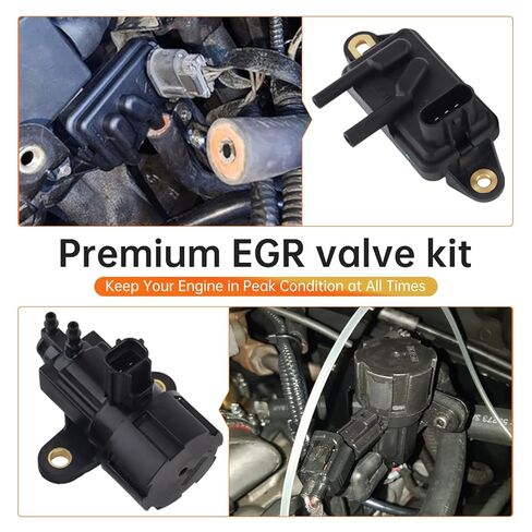 EGR Pressure Feedback Sensor DPFE15 & EGR Vacuum Solenoid Valve Sensor Kit Compatible with Ford F-150 E-150,E-250,Explorer,Ranger,Escape,Mustang,Lincoln Town Car,Mercury Cougar,F77Z9J460AB in Saudi Arabia